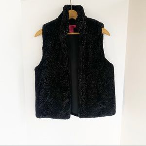Betsey Johnson vest Black & silver size S